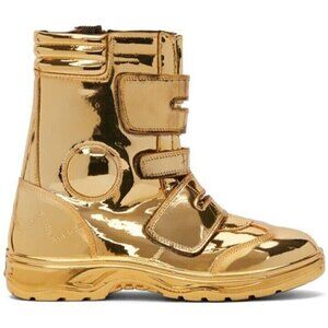 Junya Watanabe x Zebec Oil Resistant Ankle Boots 9.5 25.5 EEEE Women Gold
